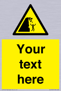 Custom Warning unstable cliff